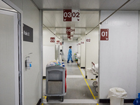 Covid-19 Testing and Triage Zone, at Hospital Sao Joao, on the day the Government presents the relief of restrictions, on February 17, 2022,...