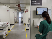 Covid-19 Testing and Triage Zone, at Hospital Sao Joao, on the day the Government presents the relief of restrictions, on February 17, 2022,...