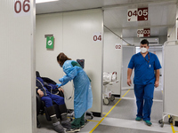 Covid-19 Testing and Triage Zone, at Hospital Sao Joao, on the day the Government presents the relief of restrictions, on February 17, 2022,...