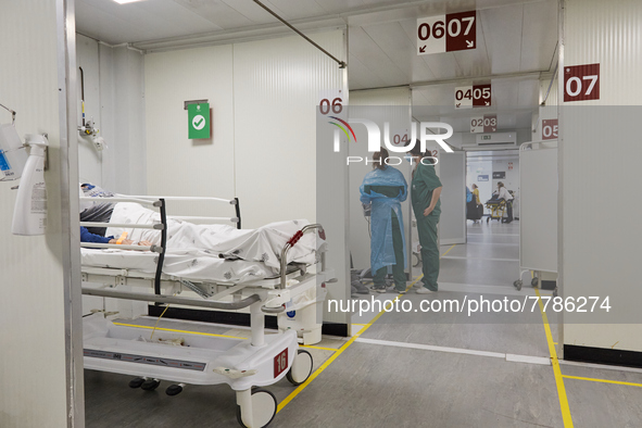 Covid-19 Testing and Triage Zone, at Hospital Sao Joao, on the day the Government presents the relief of restrictions, on February 17, 2022,...