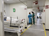 Covid-19 Testing and Triage Zone, at Hospital Sao Joao, on the day the Government presents the relief of restrictions, on February 17, 2022,...