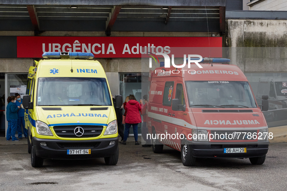 Covid-19 Testing and Triage Zone, at Hospital Sao Joao, on the day the Government presents the relief of restrictions, on February 17, 2022,...