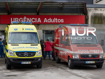 Covid-19 Testing and Triage Zone, at Hospital Sao Joao, on the day the Government presents the relief of restrictions, on February 17, 2022,...