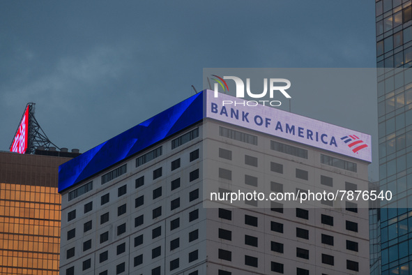 The Bank of America building in Central Hong Kong, in Hong Kong, China, on March 6, 2022.  