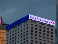 The Bank of America building in Central Hong Kong, in Hong Kong, China, on March 6, 2022.  (