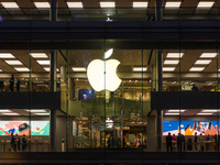 The Apple Store of IFC, in Hong Kong, China, on March 6, 2022.  (