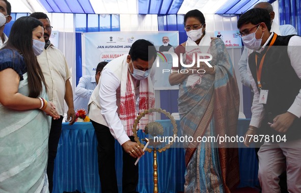 Union Minister of Ports, Shipping & Waterways and AYUSH Sarbananda Sonowal attend Jan Aushadhi Diwas 
 in Guwahati ,India on March 7,2022. 