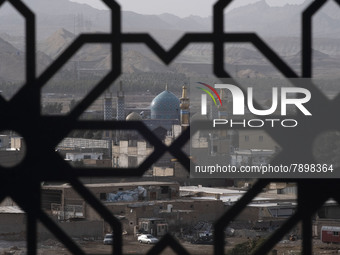 A general view of a mosque in the holy city of Qom 145Km (90 miles) south of Tehran on March 10, 2022. (