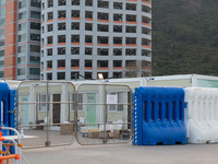  The detention wings are locked up with gates at the Tsing Yi Community Isolation facility, in Hong Kong, China, on Mar 12, 2022. (