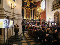 A burial service of Polish composer and conductor Krzysztof Pendereckiat at St. Peter and Paul Church in Krakow, Poland on March 29, 2022. K...