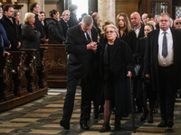 Elzbieta Penderecka, Krzysztof Penderecki's widow, is seen during a burial service of Polish composer and conductor at St. Peter and Paul Ch...