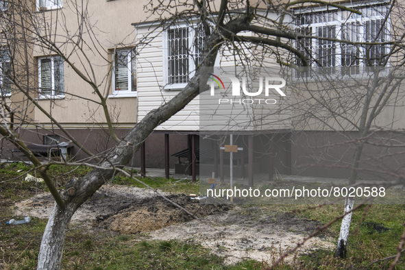 Graves with bodies of civilians next to apartments blocks in the recaptured by the Ukrainian army Bucha city near Kyiv, Ukraine, 04 April 20...