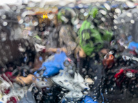 People at Tanah Abang Station, Jakarta, Indonesia, on April 20, 2022 amid the COVID-19 pandemic.(