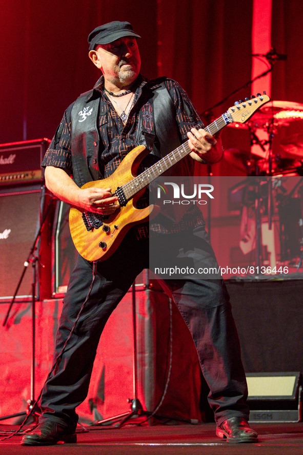 Ghigo Renzulli "Ghigo" during the Music Concert Litfiba - Ultimo Girone 1980-2022 on April 26, 2022 at the Gran Teatro Geox in Padova, Italy...