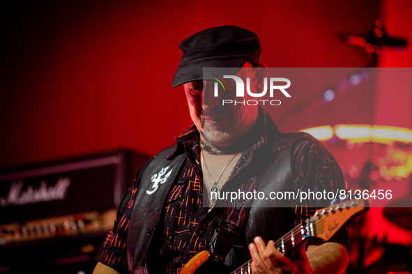 Ghigo Renzulli "Ghigo" during the Music Concert Litfiba - Ultimo Girone 1980-2022 on April 26, 2022 at the Gran Teatro Geox in Padova, Italy...