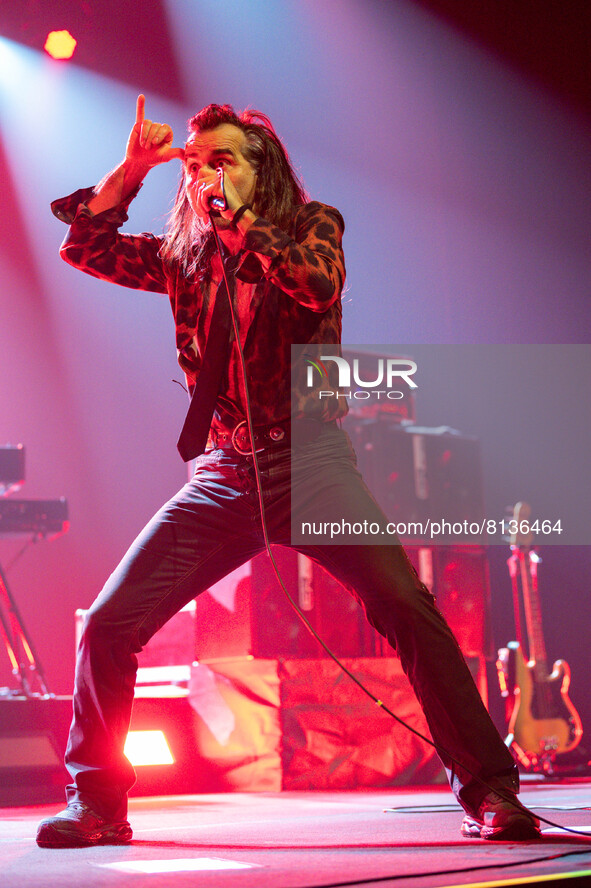 Piero Pelu' during the Music Concert Litfiba - Ultimo Girone 1980-2022 on April 26, 2022 at the Gran Teatro Geox in Padova, Italy 