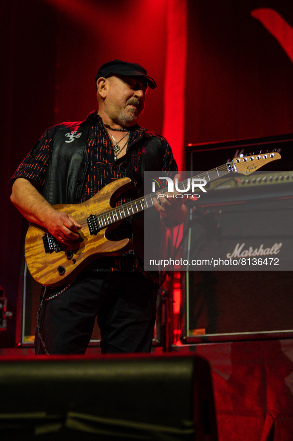 Ghigo Renzulli "Ghigo" during the Music Concert Litfiba - Ultimo Girone 1980-2022 on April 26, 2022 at the Gran Teatro Geox in Padova, Italy...