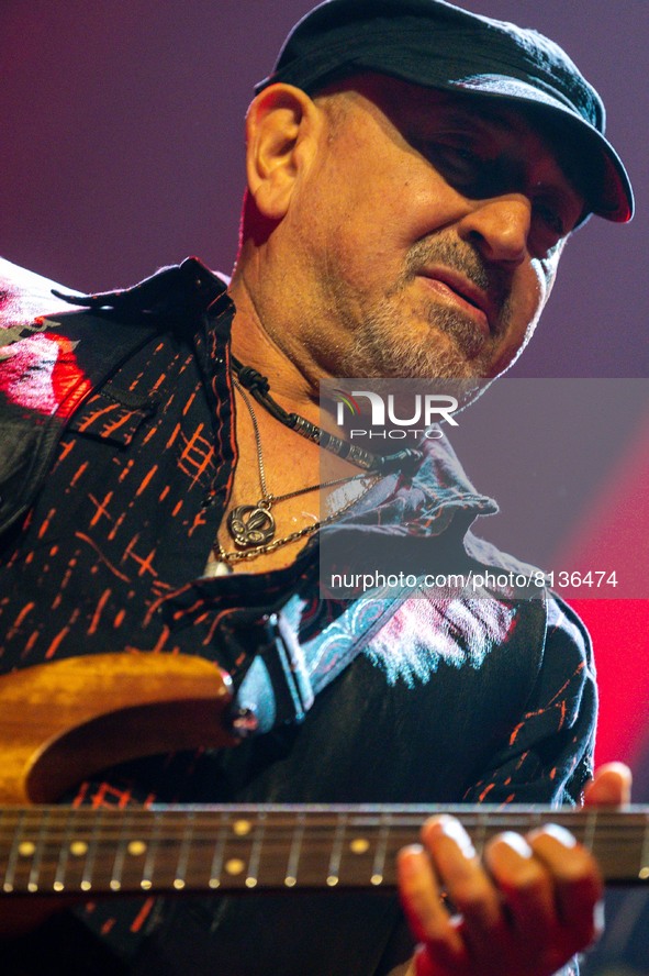 Ghigo Renzulli "Ghigo" during the Music Concert Litfiba - Ultimo Girone 1980-2022 on April 26, 2022 at the Gran Teatro Geox in Padova, Italy...