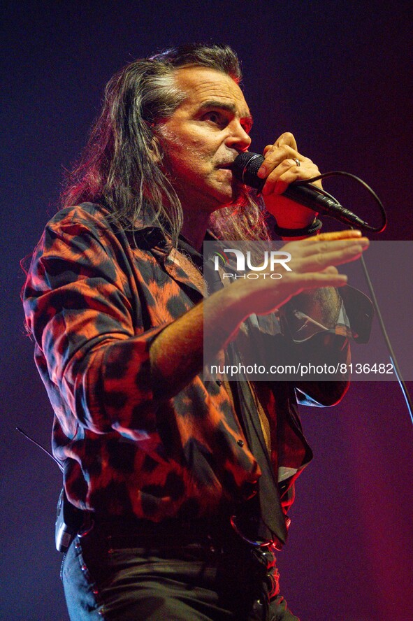 Piero Pelu' during the Music Concert Litfiba - Ultimo Girone 1980-2022 on April 26, 2022 at the Gran Teatro Geox in Padova, Italy 