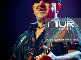 Ghigo Renzulli "Ghigo" during the Music Concert Litfiba - Ultimo Girone 1980-2022 on April 26, 2022 at the Gran Teatro Geox in Padova, Italy...