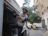 Malik Sabag a 15-year-old Syrian civil defense, While Malik is accompanying the rescue team with one of its missions in pulling the people f...