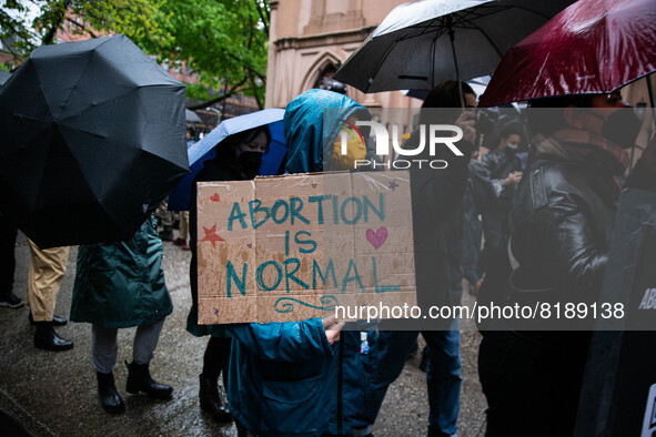 The pro-choice activist group 'New York City for Abortion Rights' held a rally outside the Basilica of Old St. Patrick in New York on May 7,...