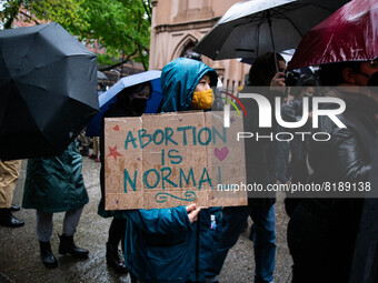 The pro-choice activist group 'New York City for Abortion Rights' held a rally outside the Basilica of Old St. Patrick in New York on May 7,...