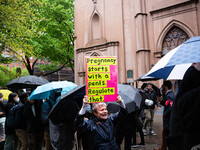 The pro-choice activist group 'New York City for Abortion Rights' held a rally outside the Basilica of Old St. Patrick in New York on May 7,...