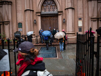 The pro-choice activist group 'New York City for Abortion Rights' held a rally outside the Basilica of Old St. Patrick in New York on May 7,...