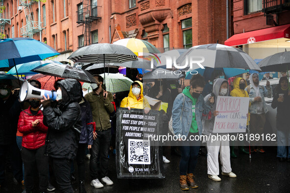 The pro-choice activist group 'New York City for Abortion Rights' held a rally outside the Basilica of Old St. Patrick in New York on May 7,...