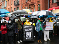 The pro-choice activist group 'New York City for Abortion Rights' held a rally outside the Basilica of Old St. Patrick in New York on May 7,...