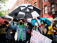 The pro-choice activist group 'New York City for Abortion Rights' held a rally outside the Basilica of Old St. Patrick in New York on May 7,...