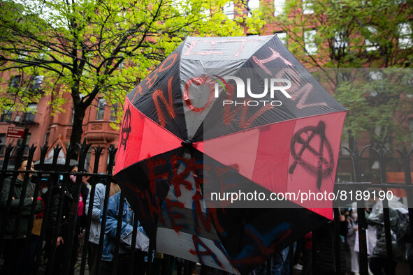 The pro-choice activist group 'New York City for Abortion Rights' held a rally outside the Basilica of Old St. Patrick in New York on May 7,...