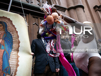 The pro-choice activist group 'New York City for Abortion Rights' held a rally outside the Basilica of Old St. Patrick in New York on May 7,...