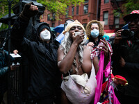 The pro-choice activist group 'New York City for Abortion Rights' held a rally outside the Basilica of Old St. Patrick in New York on May 7,...