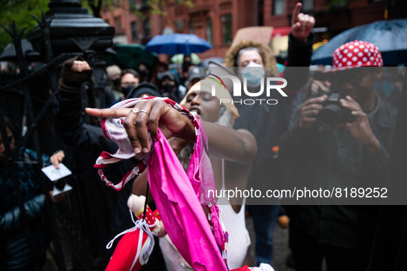 The pro-choice activist group 'New York City for Abortion Rights' held a rally outside the Basilica of Old St. Patrick in New York on May 7,...