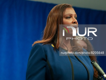 NEW YORK, NEW YORK - MAY 09: New York Attorney General Letitia James has announced a fund to support the abortion rights of low-income New Y...