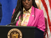 NEW YORK, NEW YORK - MAY 09: New York Attorney General Letitia James has announced a fund to support the abortion rights of low-income New Y...