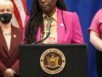 NEW YORK, NEW YORK - MAY 09: New York Attorney General Letitia James has announced a fund to support the abortion rights of low-income New Y...