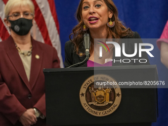 NEW YORK, NEW YORK - MAY 09: New York Attorney General Letitia James has announced a fund to support the abortion rights of low-income New Y...