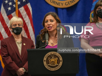 NEW YORK, NEW YORK - MAY 09: New York Attorney General Letitia James has announced a fund to support the abortion rights of low-income New Y...