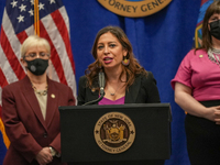 NEW YORK, NEW YORK - MAY 09: New York Attorney General Letitia James has announced a fund to support the abortion rights of low-income New Y...