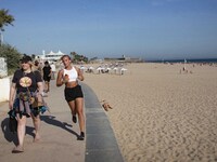 People are seen performing outdoor activities on the coastline of Carcavelos Beach. Lisbon, May 09, 2022. Two months after the lifting of th...