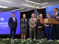 May 16, 2022 - Florida Gov. Ron DeSantis speaks at a press conference at Seminole State College to announce his approval of over $125 millio...