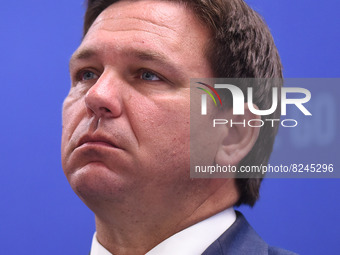 May 16, 2022 - Florida Gov. Ron DeSantis speaks at a press conference at Seminole State College to announce his approval of over $125 millio...