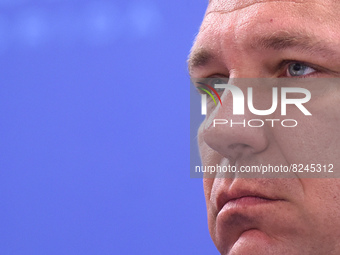 May 16, 2022 - Florida Gov. Ron DeSantis listens at a press conference at Seminole State College to announce his approval of over $125 milli...