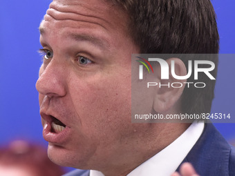 May 16, 2022 - Florida Gov. Ron DeSantis speaks at a press conference at Seminole State College to announce his approval of over $125 millio...