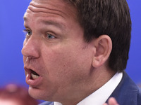 May 16, 2022 - Florida Gov. Ron DeSantis speaks at a press conference at Seminole State College to announce his approval of over $125 millio...