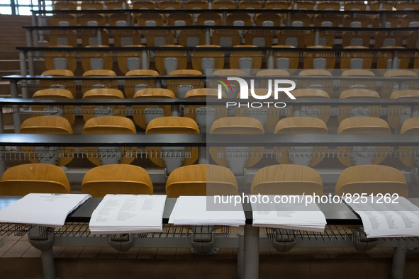 Students went to vote at Athens Law School during student elections in Athens, Greece on May 18, 2022. 