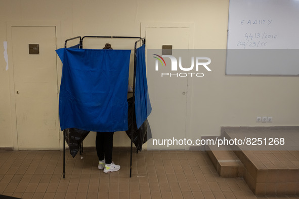 Students went to vote at Athens Law School during student elections in Athens, Greece on May 18, 2022. 